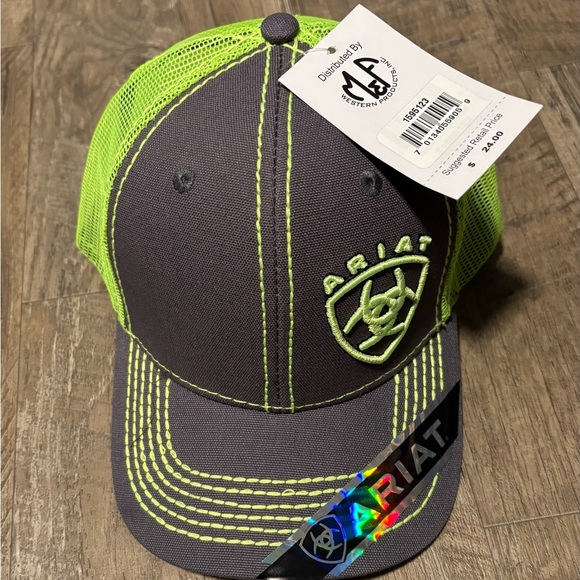 Ariat Jim Cap, snap back, canvas,mesh 6 vent panel, Embroidered logo - Picture 6 of 10